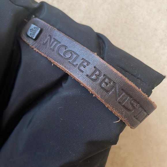 Nicole Benisti Leather-trim Down Jacket Black Size XS - Picture 4 of 16